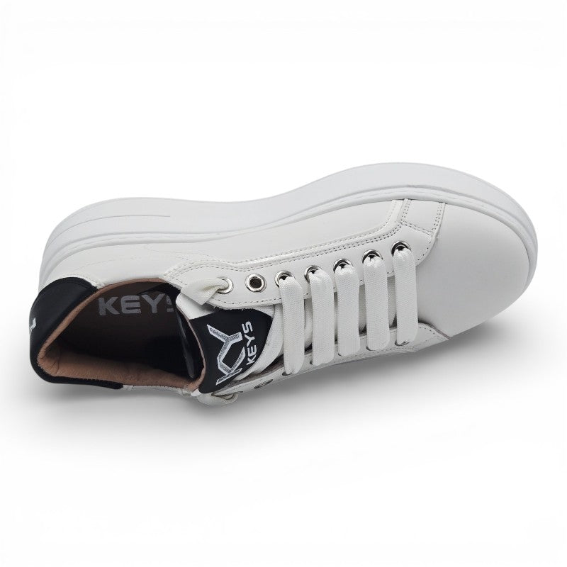 KEYS K-9883 Sneaker Donna pelle bianco