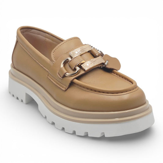 KEYS K-9390 Mocassini Donna pelle marrone