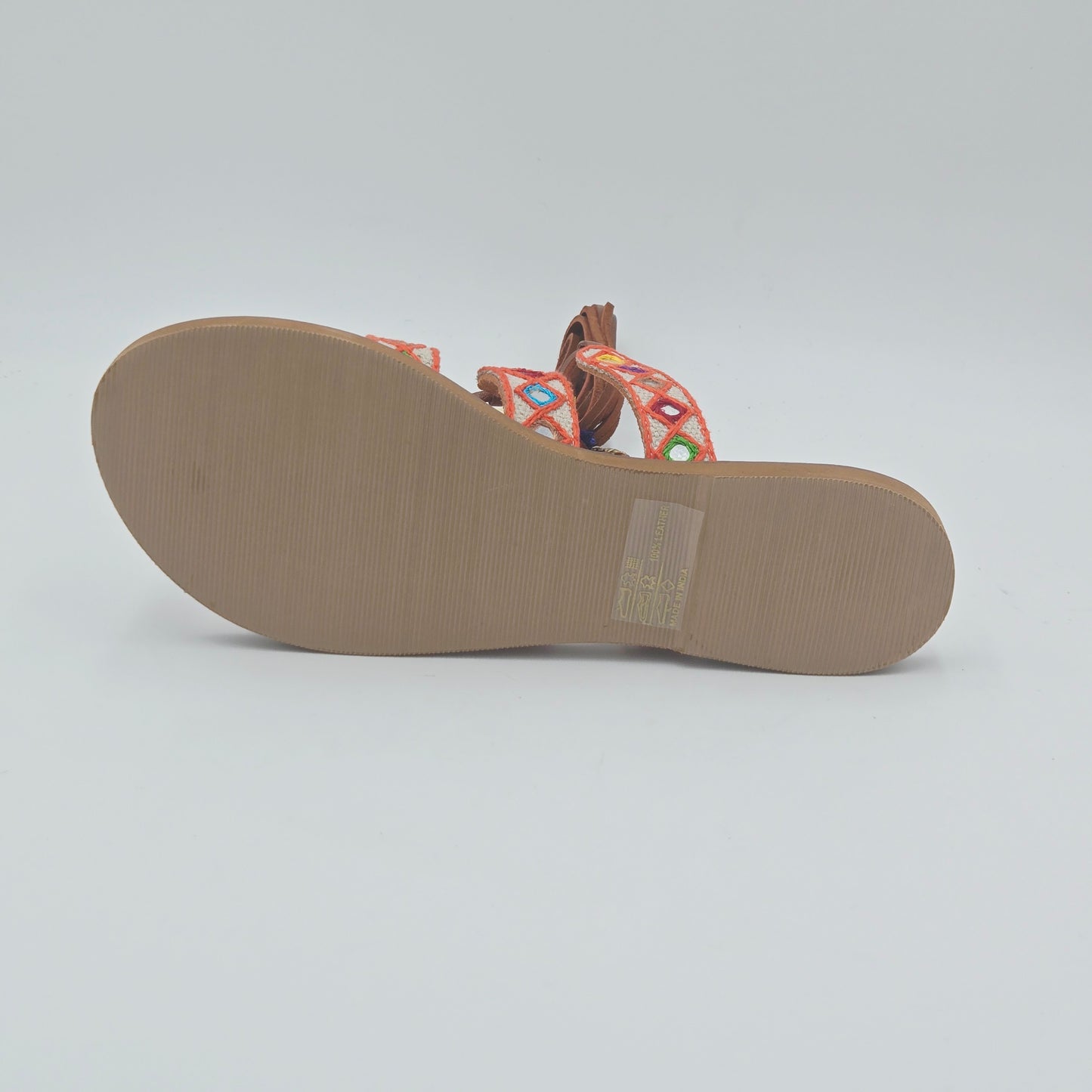 CORAL BLUE Sandali Donna tessuto arancione