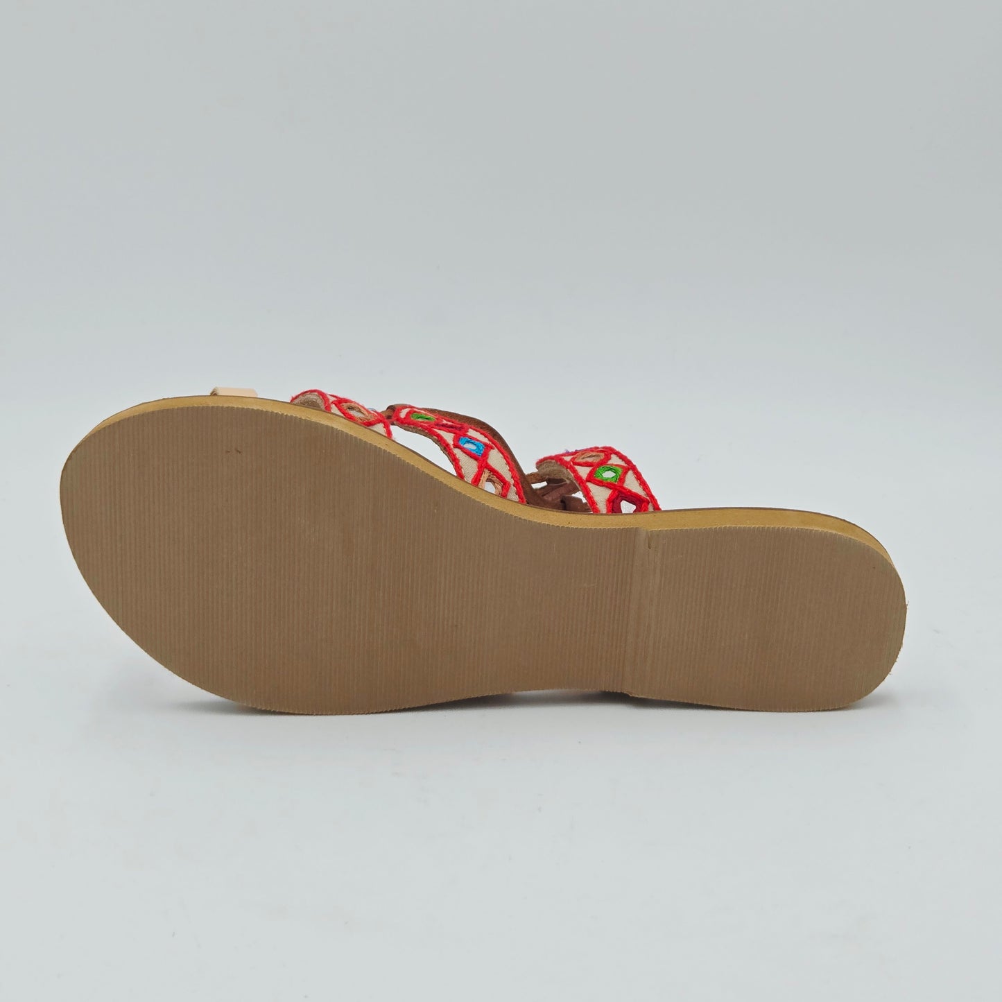 CORAL BLUE Sandali Donna tessuto rosso