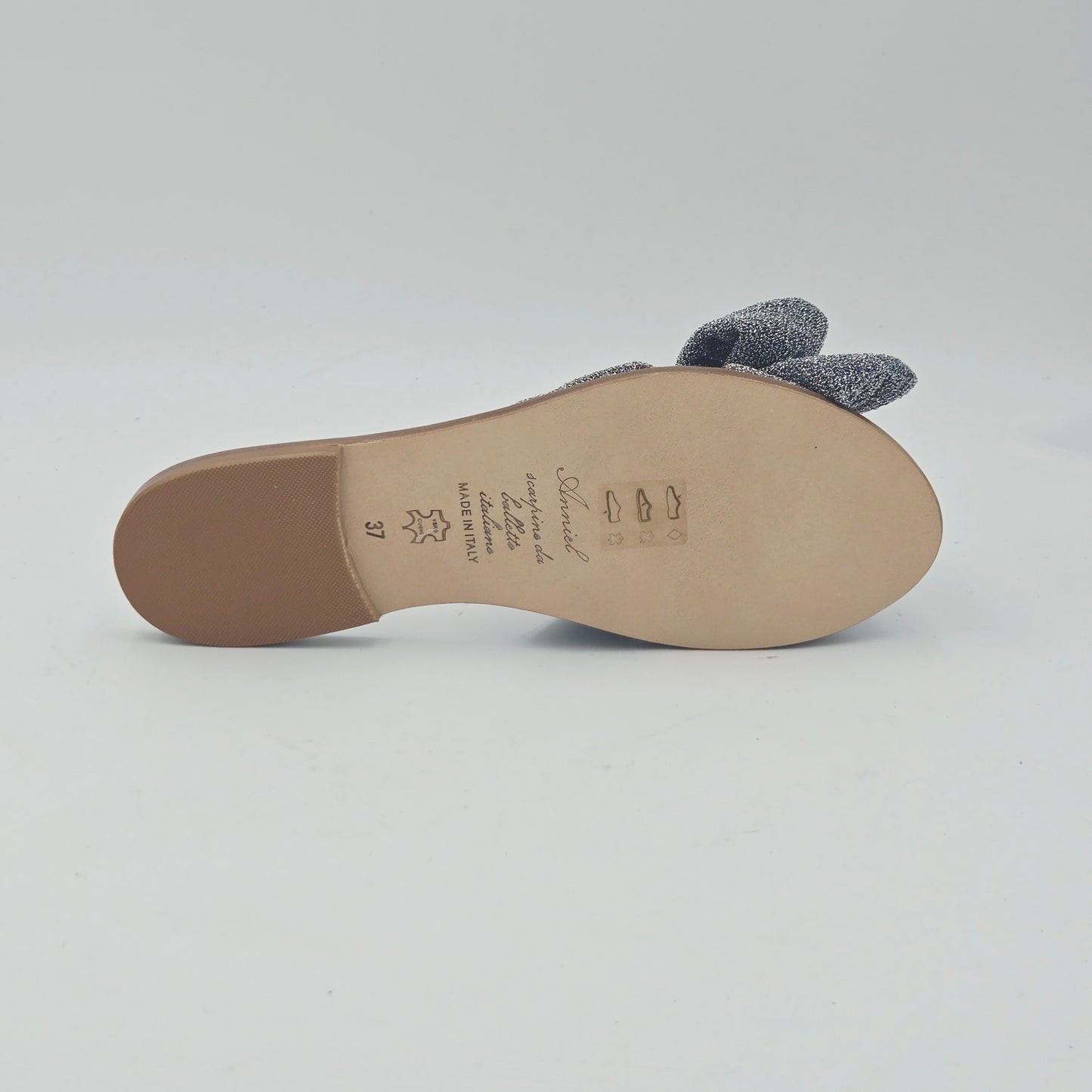 ANNIEL Sandali Donna tessuto argento