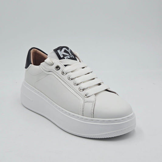 KEYS Sneaker Donna pelle bianco