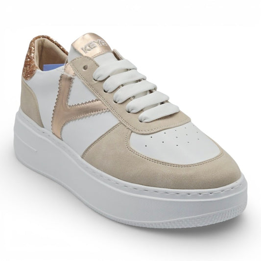KEYS K-10525 Sneaker Donna pelle sintetica bianco