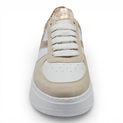 KEYS K-10525 Sneaker Donna pelle sintetica bianco
