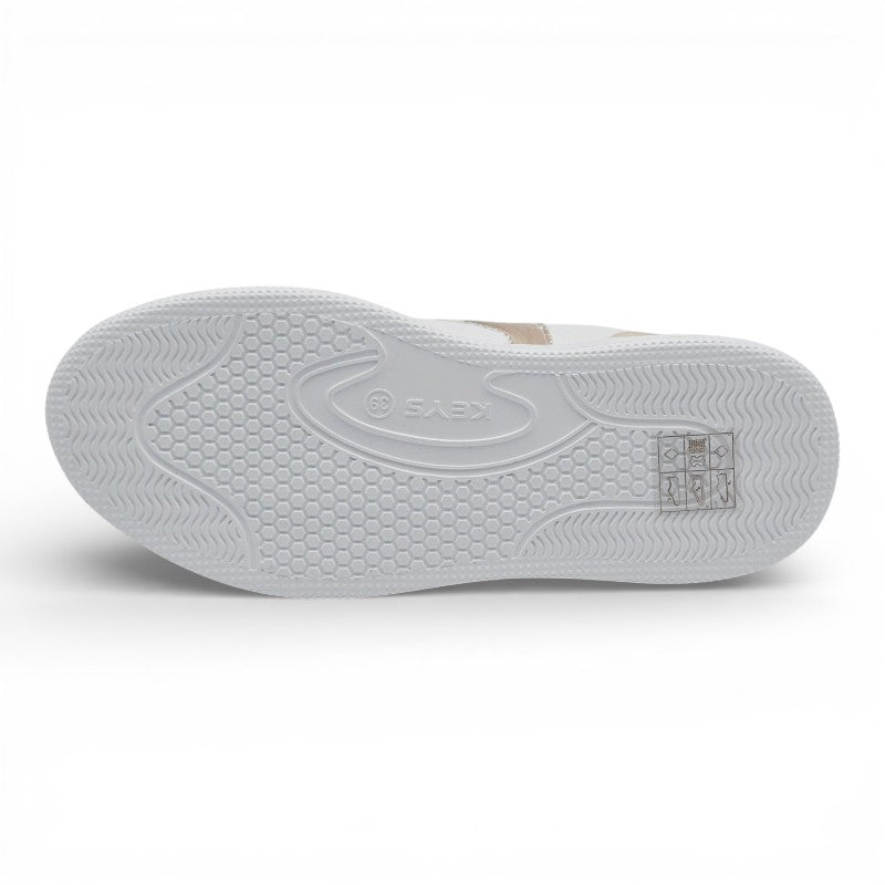 KEYS K-10525 Sneaker Donna pelle sintetica bianco