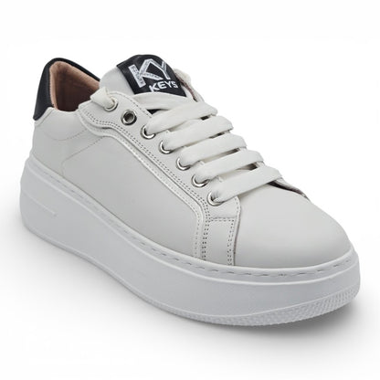 KEYS K-9883 Sneaker Donna pelle bianco
