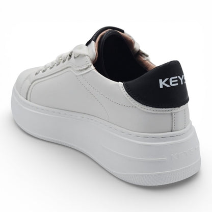 KEYS K-9883 Sneaker Donna pelle bianco
