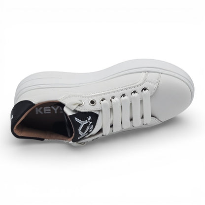 KEYS K-9883 Sneaker Donna pelle bianco