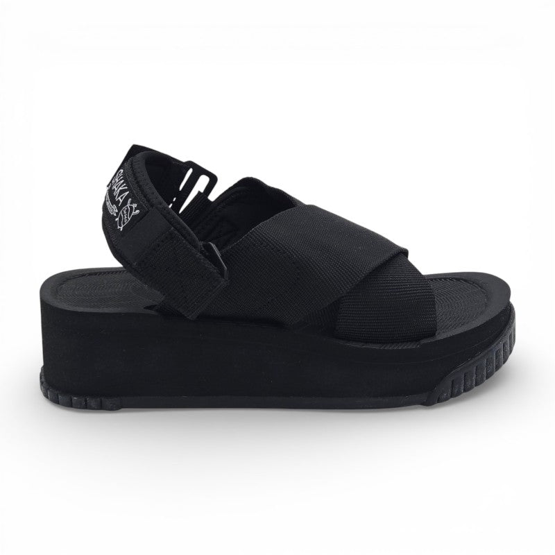 SHAKA FIESTA PLATFORM Sandali Donna tessuto nero