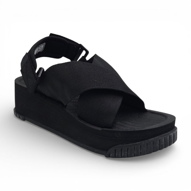 SHAKA FIESTA PLATFORM Sandali Donna tessuto nero