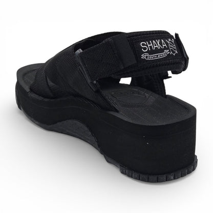 SHAKA FIESTA PLATFORM Sandali Donna tessuto nero