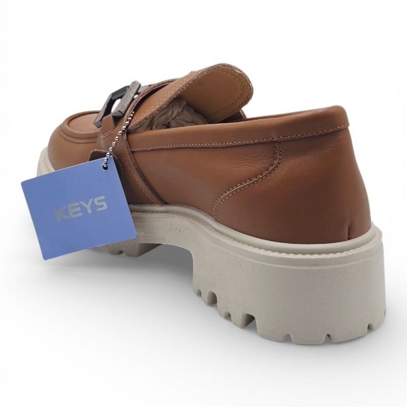 KEYS K-9380 Mocassini Donna pelle marrone