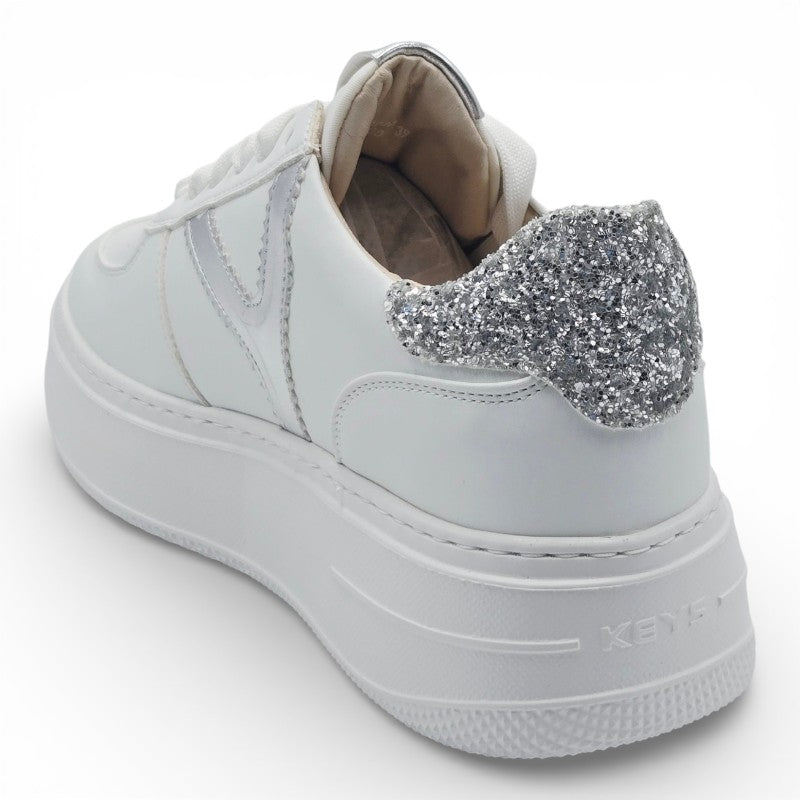 KEYS K-10525 Sneaker Donna pelle sintetica bianco