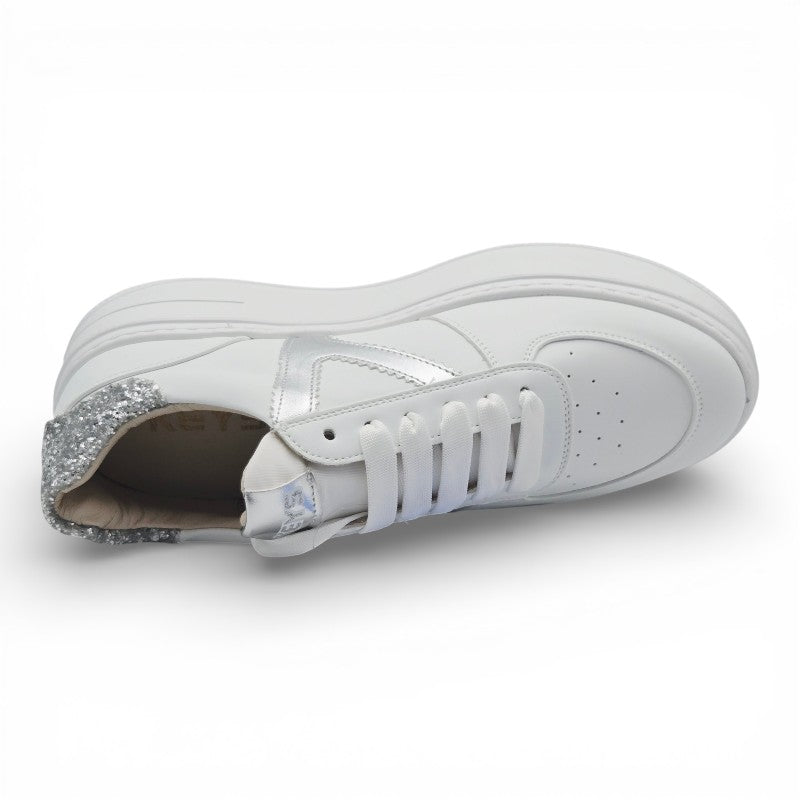 KEYS K-10525 Sneaker Donna pelle sintetica bianco