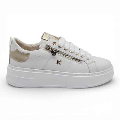 KEYS K-10520  Sneaker Donna pelle bianco