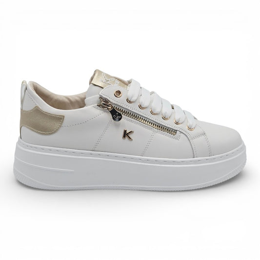 KEYS K-10520  Sneaker Donna pelle bianco