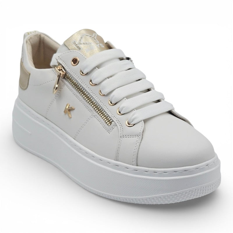 KEYS K-10520  Sneaker Donna pelle bianco