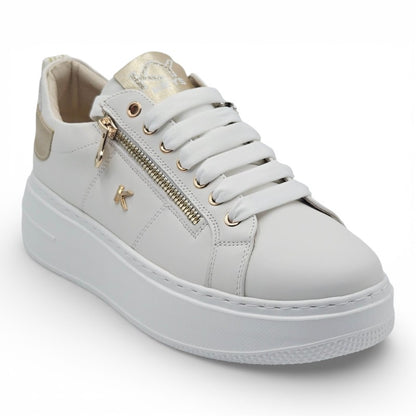 KEYS K-10520  Sneaker Donna pelle bianco