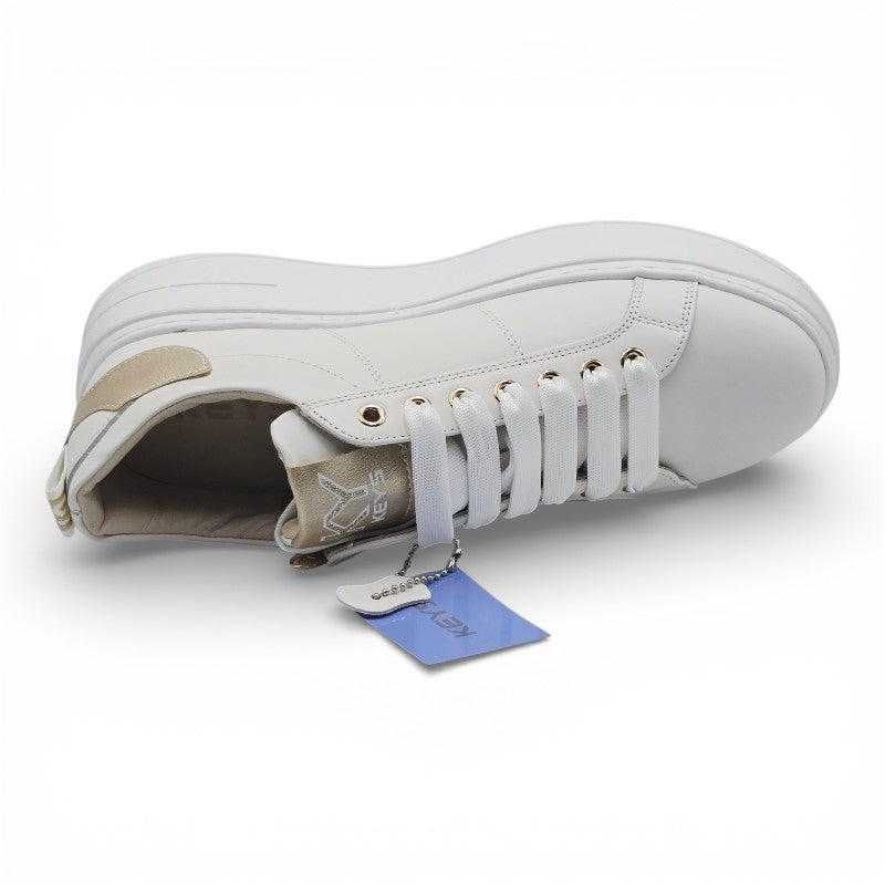 KEYS K-10520  Sneaker Donna pelle bianco