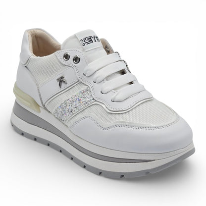 KEYS K-10571 Sneaker Donna pelle bianco