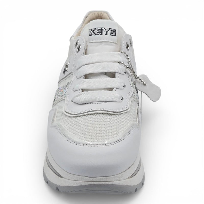 KEYS K-10571 Sneaker Donna pelle bianco