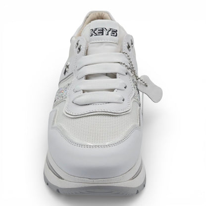 KEYS K-10571 Sneaker Donna pelle bianco