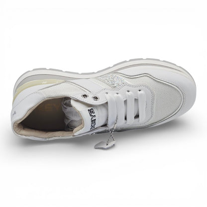KEYS K-10571 Sneaker Donna pelle bianco