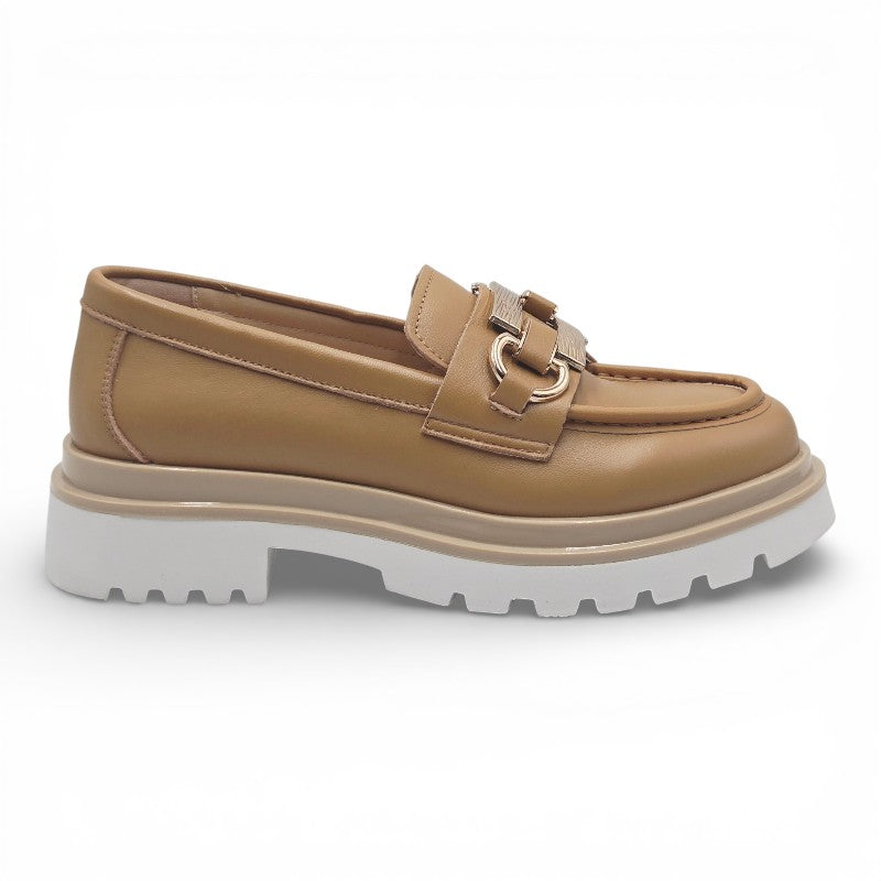 KEYS K-9390 Mocassini Donna pelle marrone