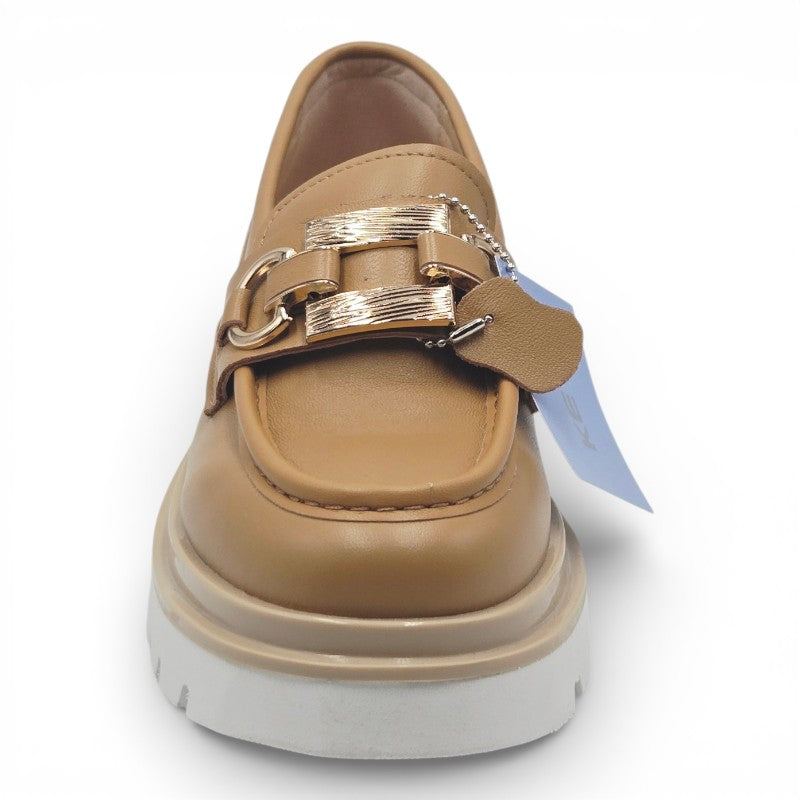 KEYS K-9390 Mocassini Donna pelle marrone