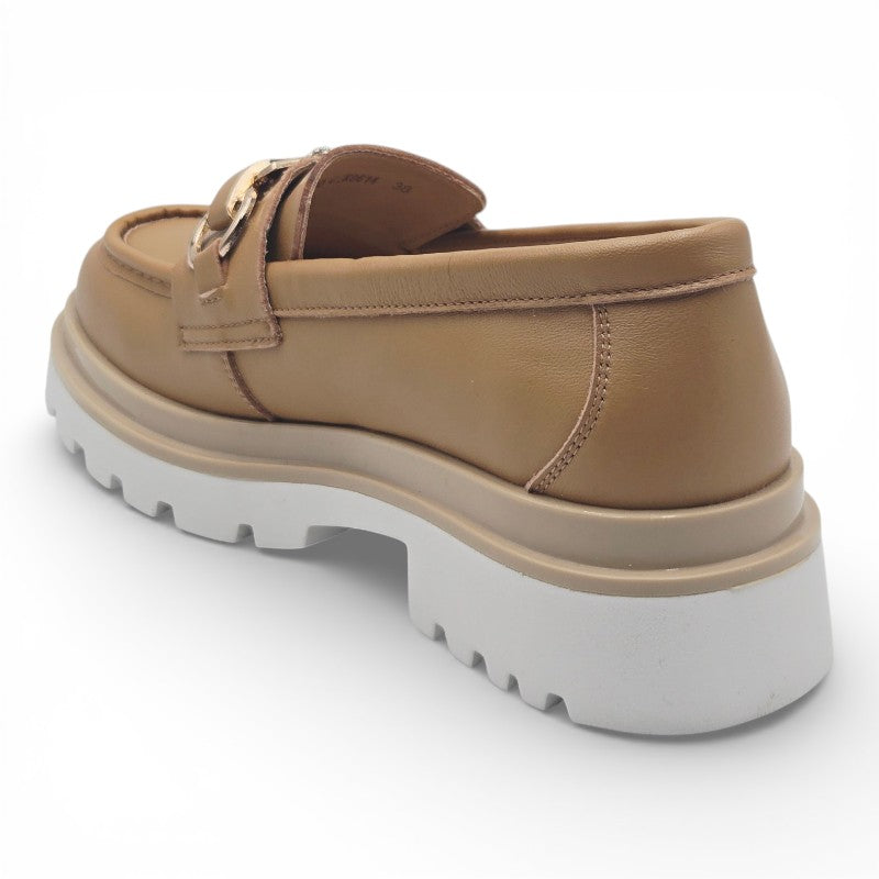 KEYS K-9390 Mocassini Donna pelle marrone