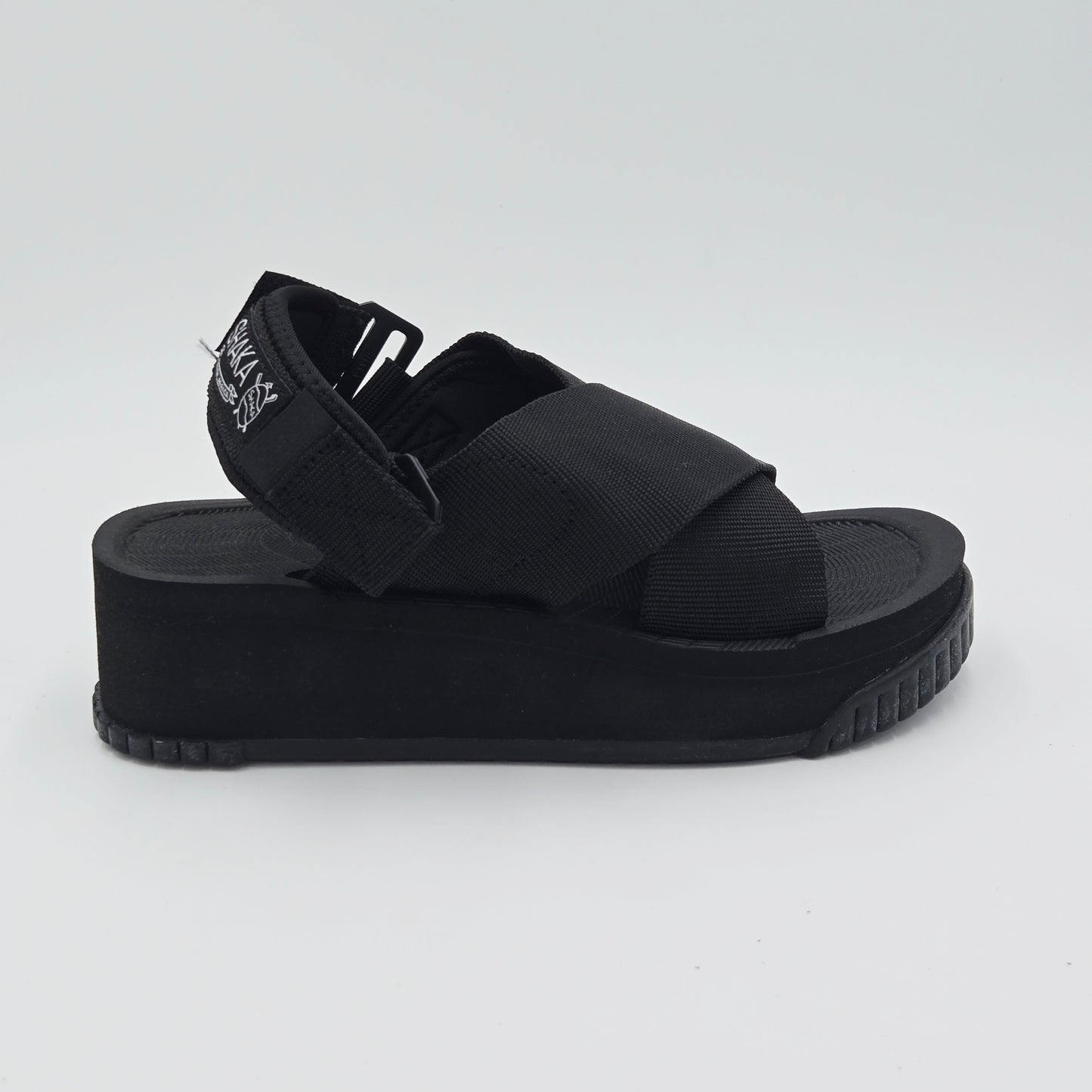 SHAKA FIESTA PLATFORM Sandali Donna tessuto nero