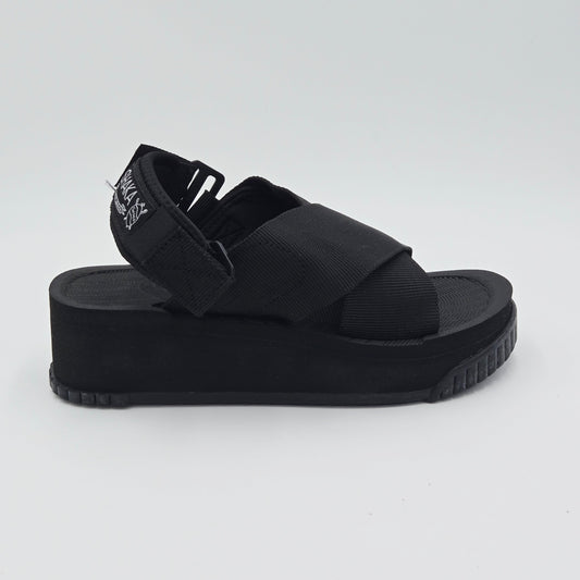 SHAKA FIESTA PLATFORM Sandali Donna tessuto nero