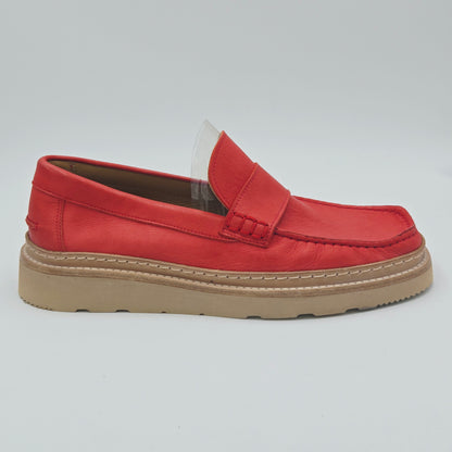 MOMA 26401E VINTAGE Mocassini Uomo pelle rosso