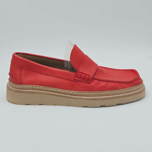 MOMA 26401E VINTAGE Mocassini Uomo pelle rosso