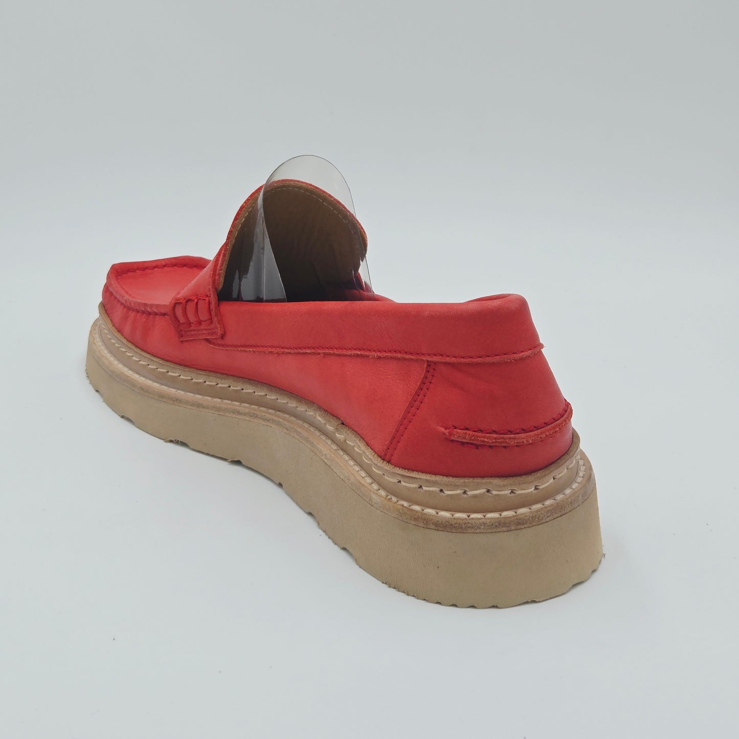 MOMA 26401E VINTAGE Mocassini Uomo pelle rosso