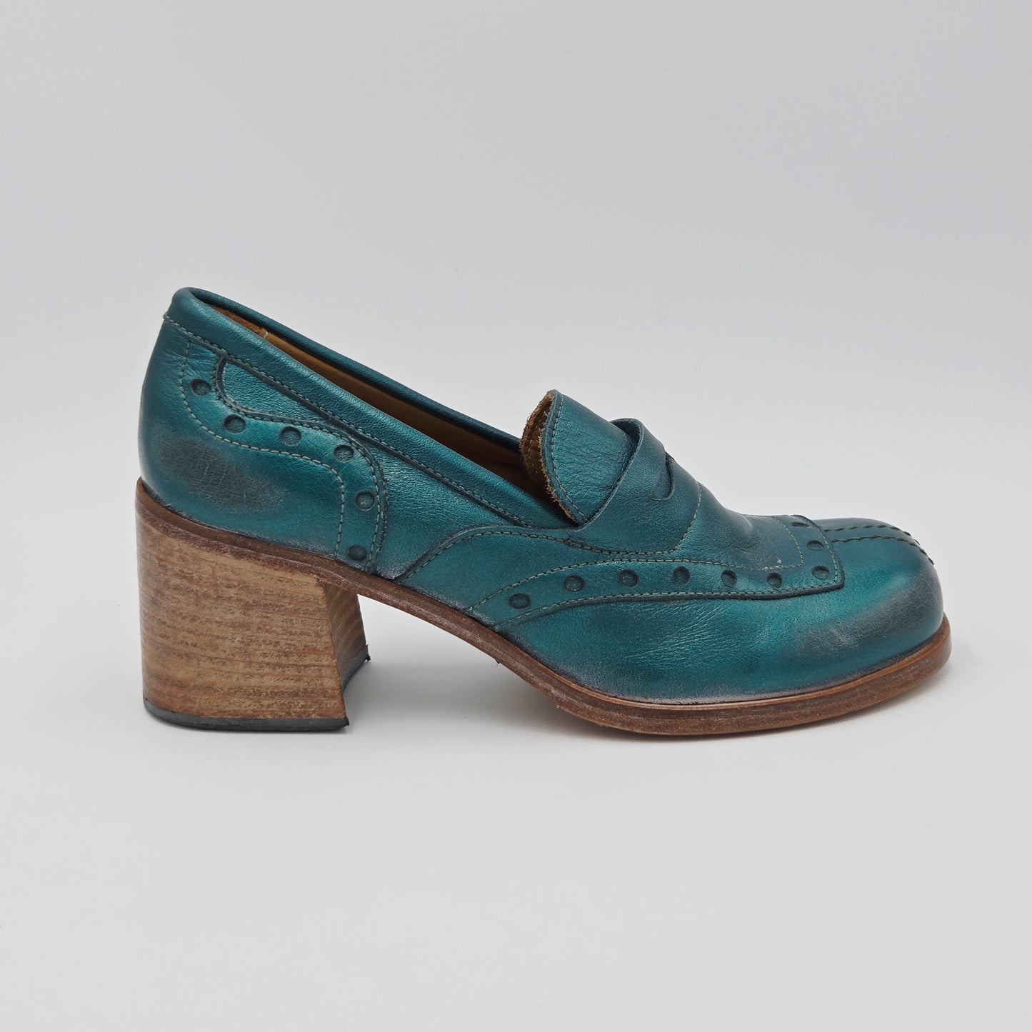 MOMA 47406E VINTAGE Mocassini Donna pelle verde