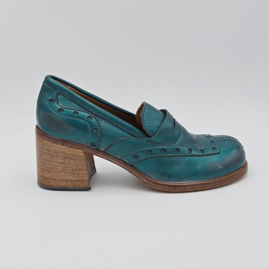 MOMA 47406E VINTAGE Mocassini Donna pelle verde