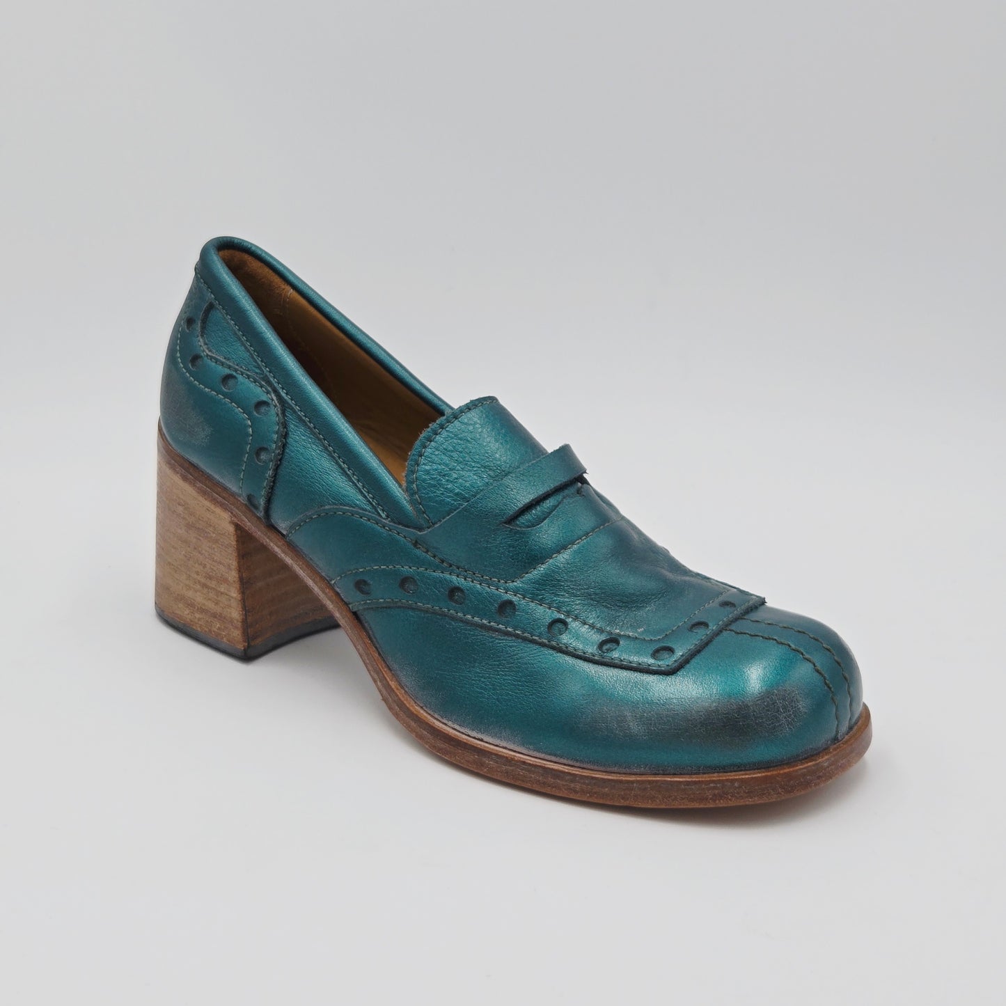 MOMA 47406E VINTAGE Mocassini Donna pelle verde