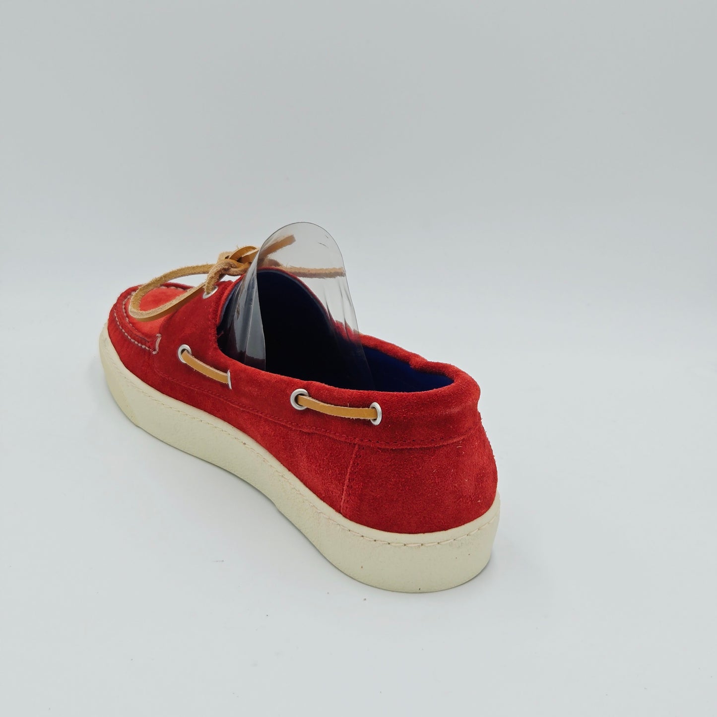 STOKTON Mocassini Uomo pelle scamosciata rosso