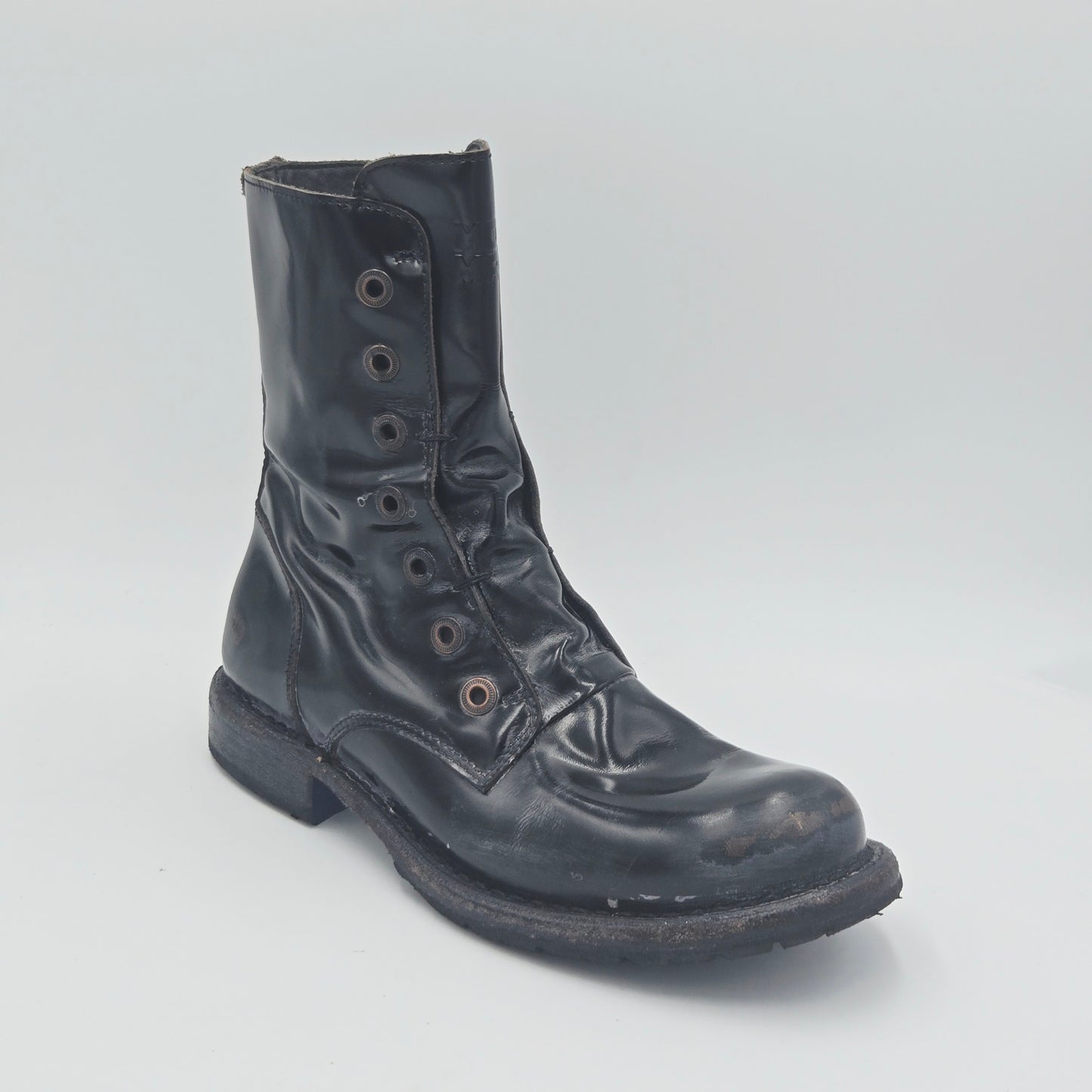 Stivaletti Moma donna 37 nero pelle effetto ruined  225DA