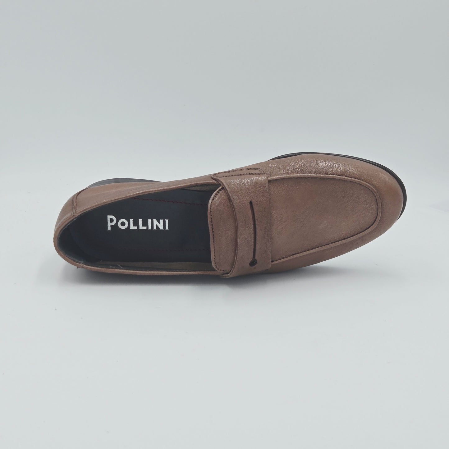 POLLINI Mocassini Uomo pelle marrone