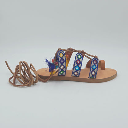 CORAL BLUE Sandali Donna tessuto blu