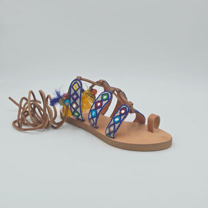 CORAL BLUE Sandali Donna tessuto blu