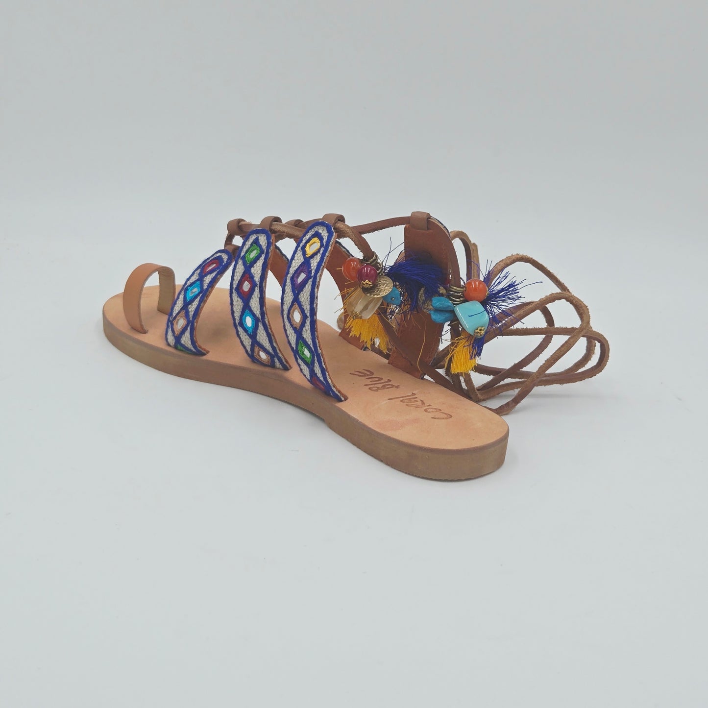 CORAL BLUE Sandali Donna tessuto blu