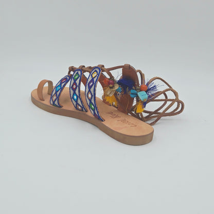 CORAL BLUE Sandali Donna tessuto blu