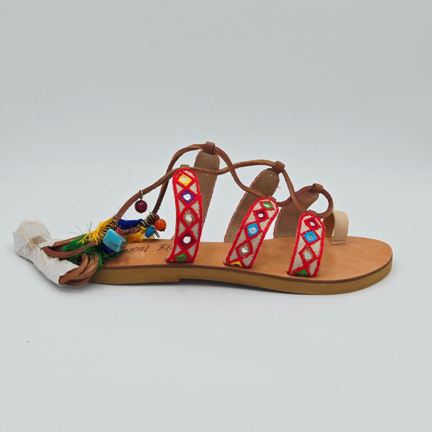 CORAL BLUE Sandali Donna tessuto rosso