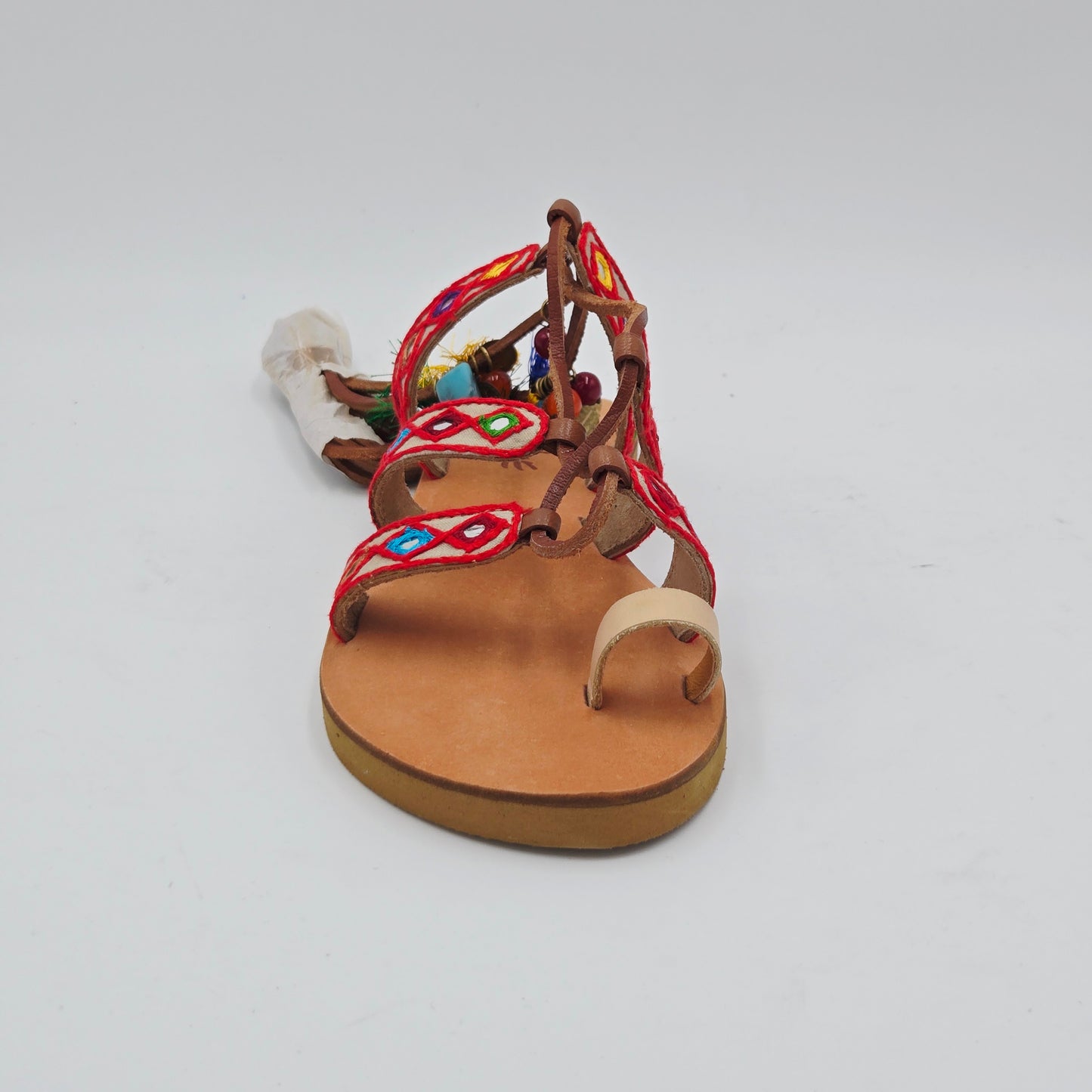 CORAL BLUE Sandali Donna tessuto rosso