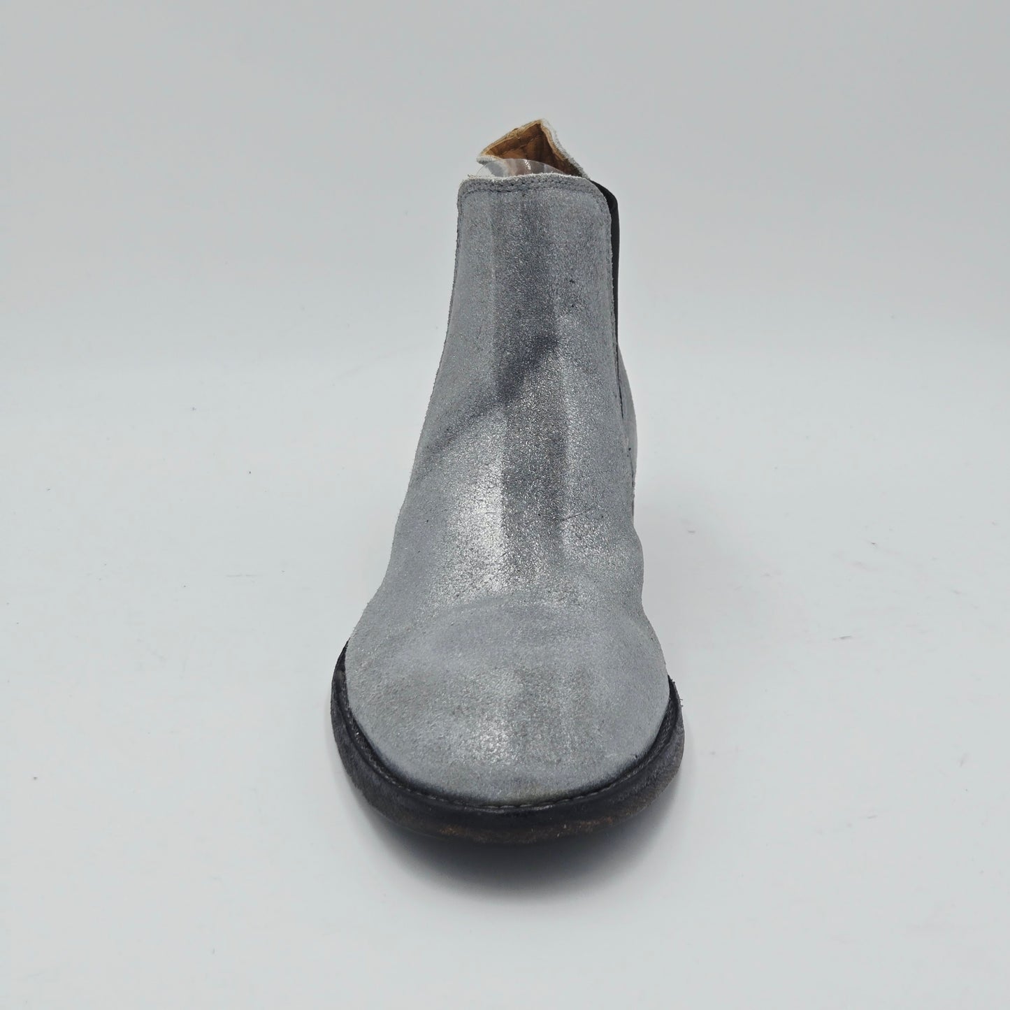 MOMA Stivaletti Donna pelle scamosciata argento