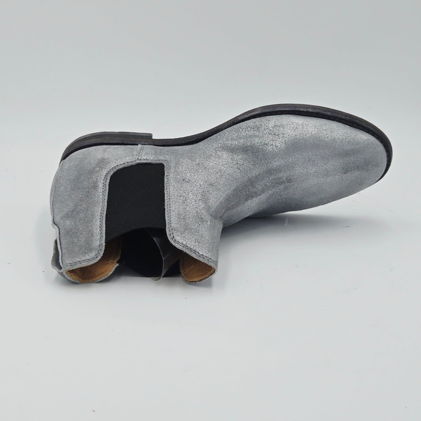 MOMA Stivaletti Donna pelle scamosciata argento