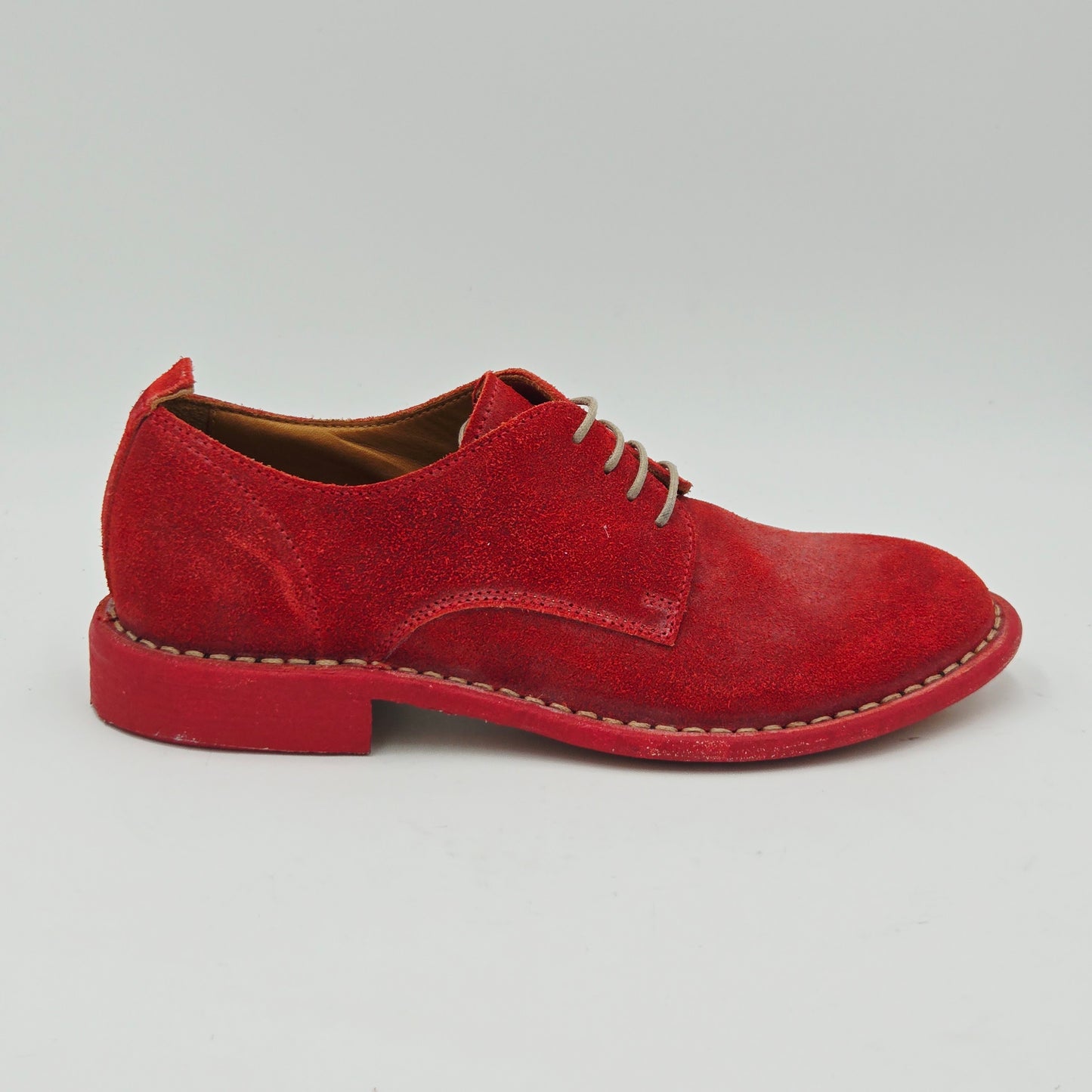 MOMA 1AS403-MAS Scarpe Classiche Donna pelle scamosciata rosso